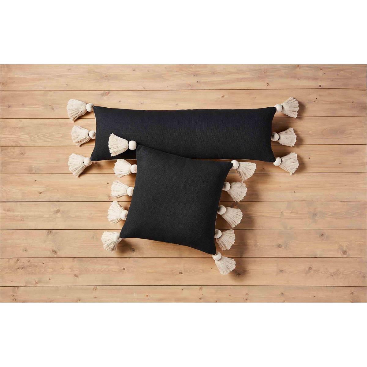 Black Tassel Pillow