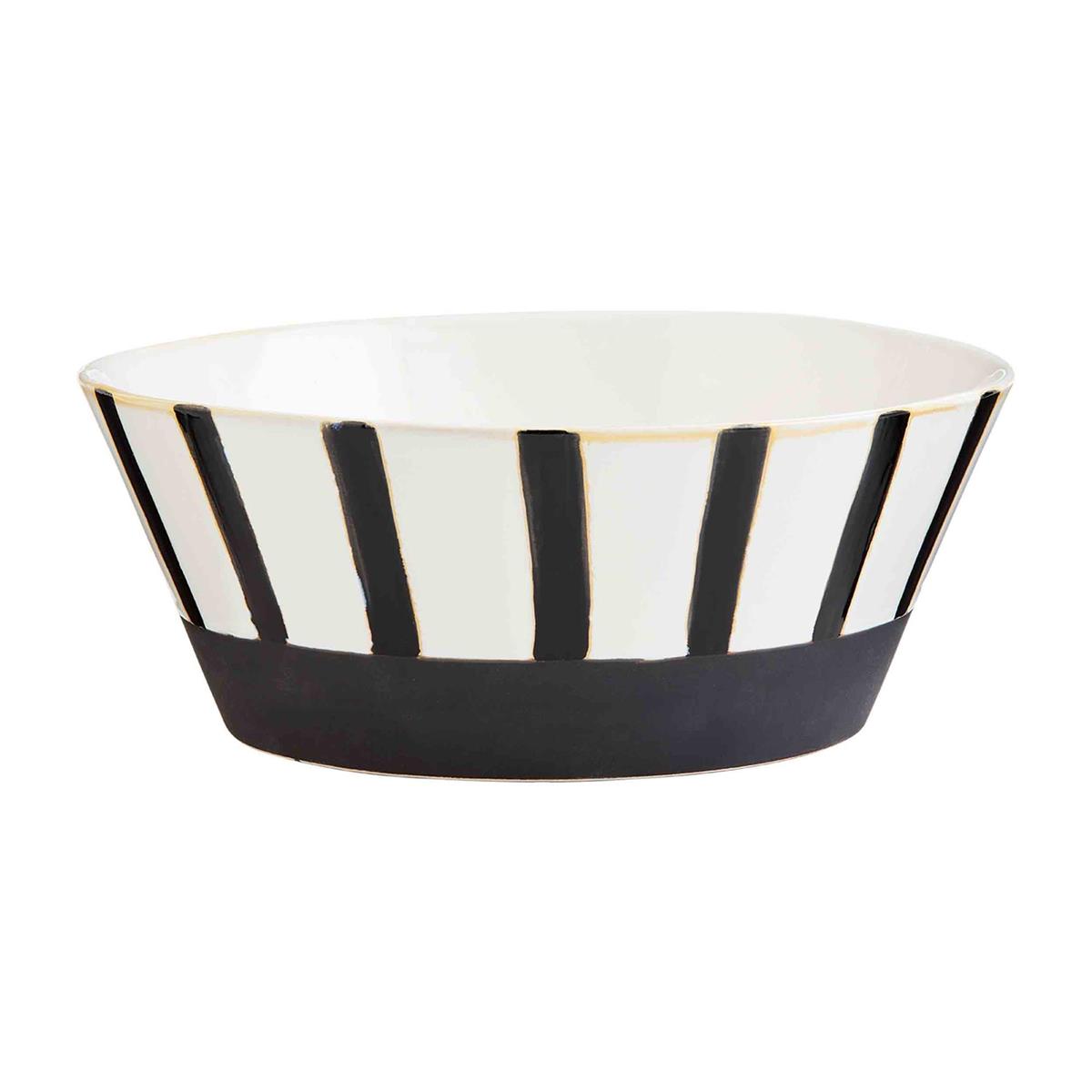Striped Black/White Bowl