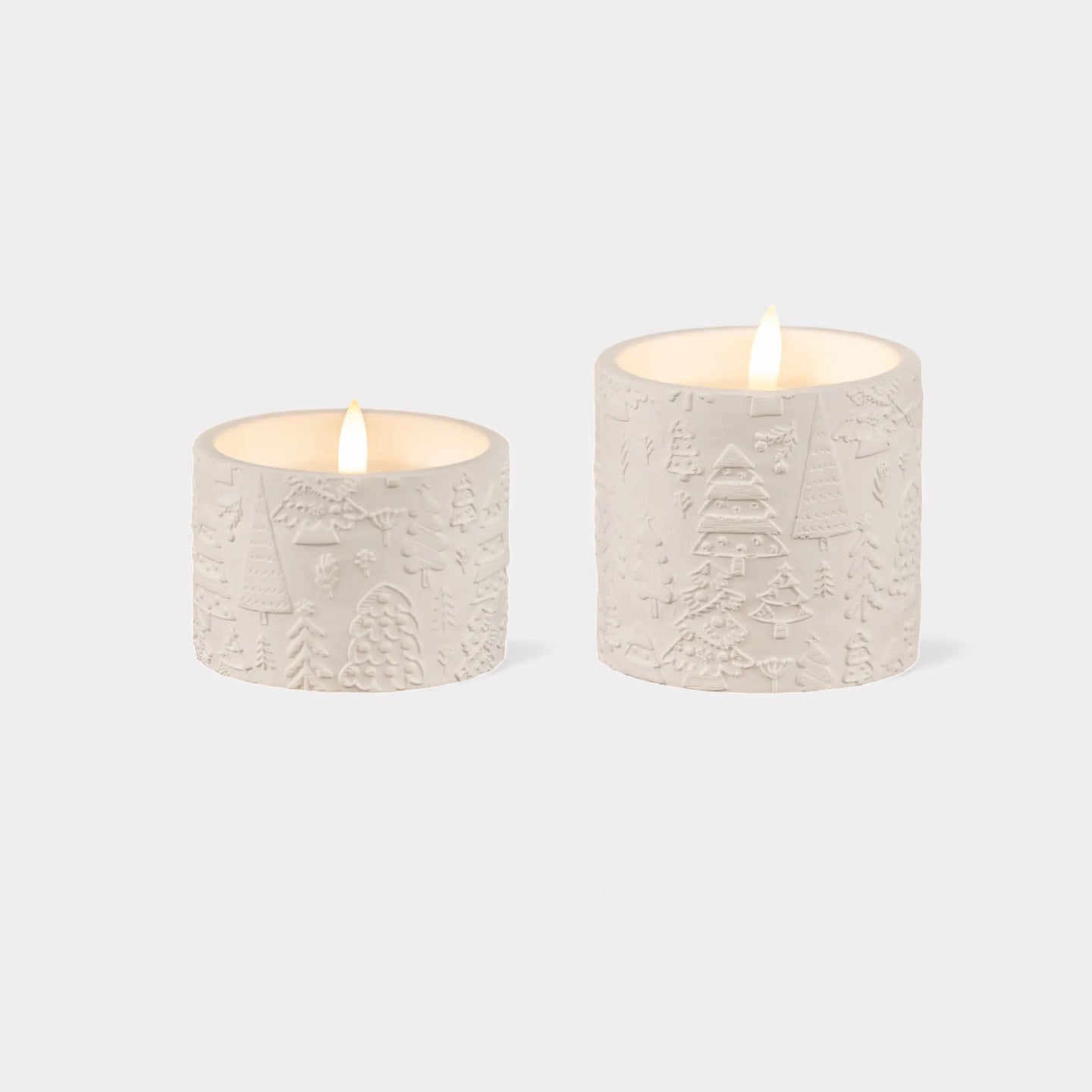 Holiday Embossed Flameless Candle