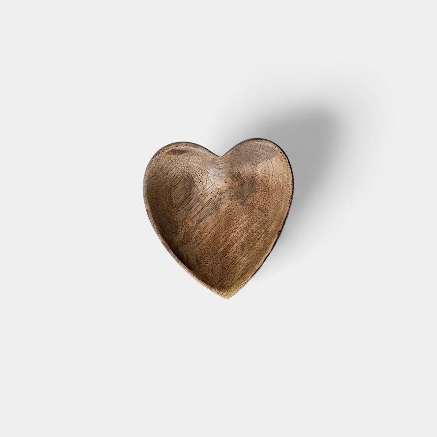 Mango Wood Heart Shaped Dish