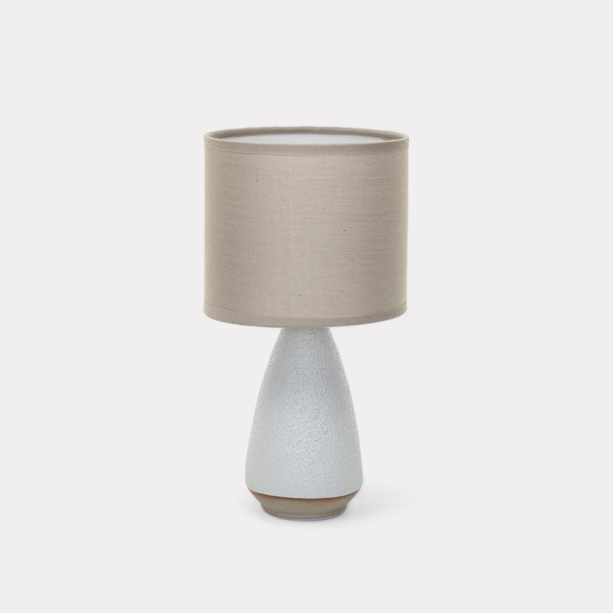 Elysian Volcano Stoneware Table Lamp with Linen Shade