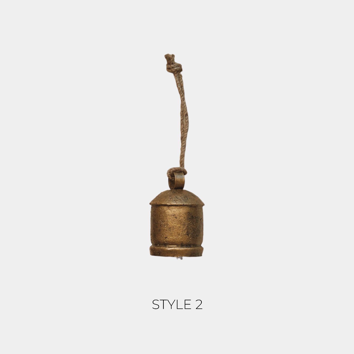 Metal Bell Ornament – Antique Brass Finish, 4"