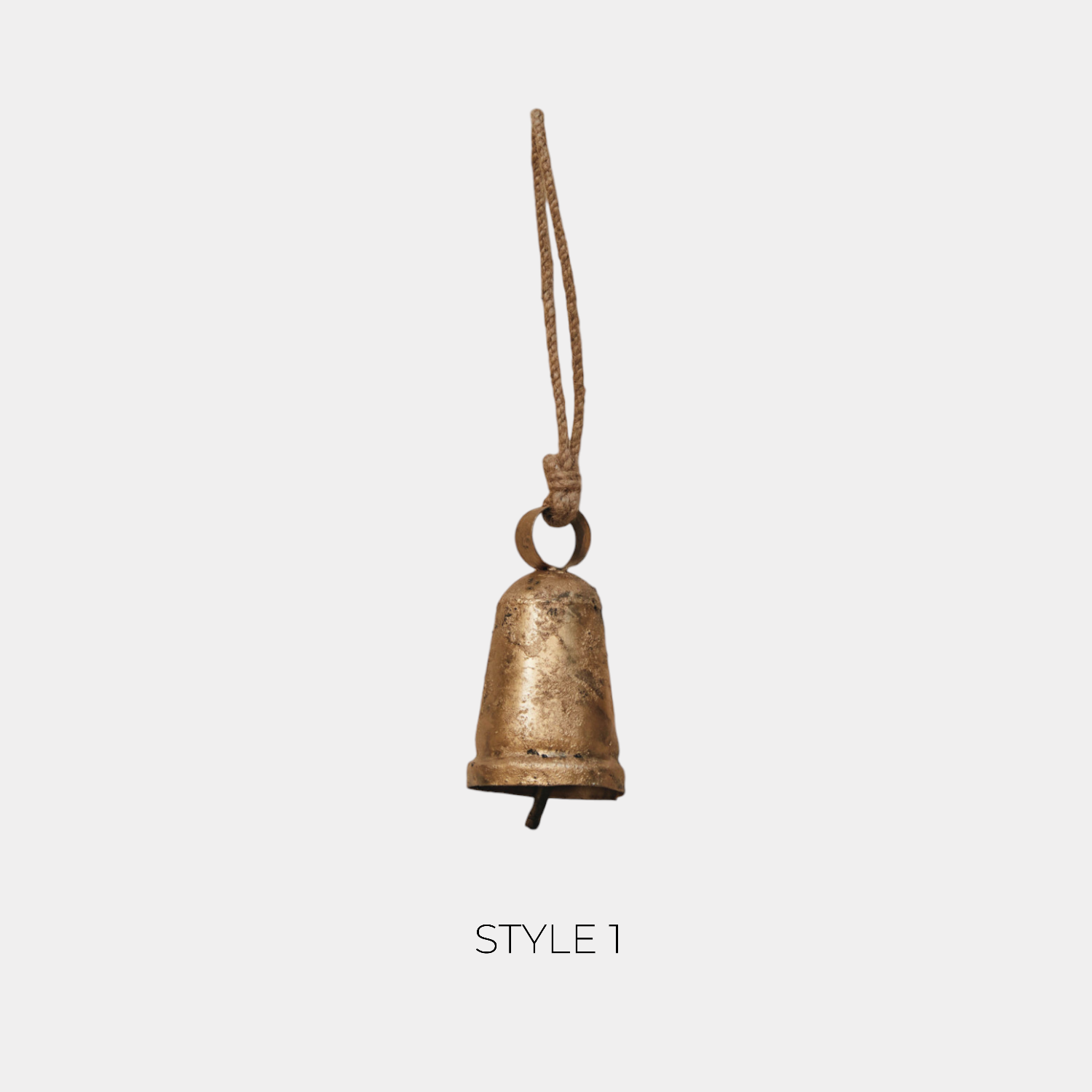 Metal Bell Ornament – Antique Brass Finish, 4"